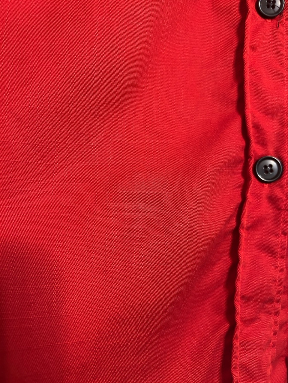 $5️⃣&🔟Sale Zara Woman red ragged edge shirt premium denim collection - Picture 5 of 7